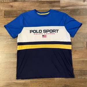 Vintage POLO SPORT Ralph Lauren Performance Shirt Size Large - IMMACULATE
